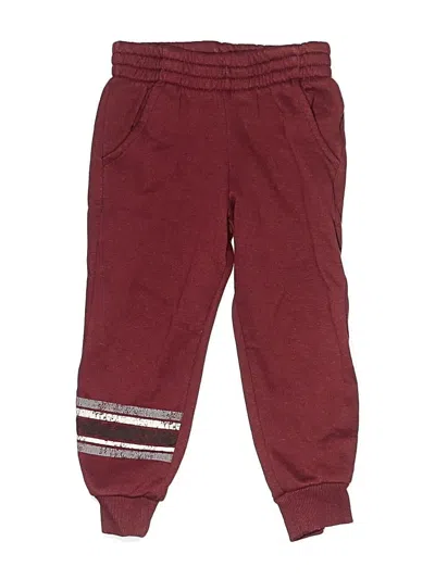 Pre-owned Reebok Kids' Casual Pants In Burgundy