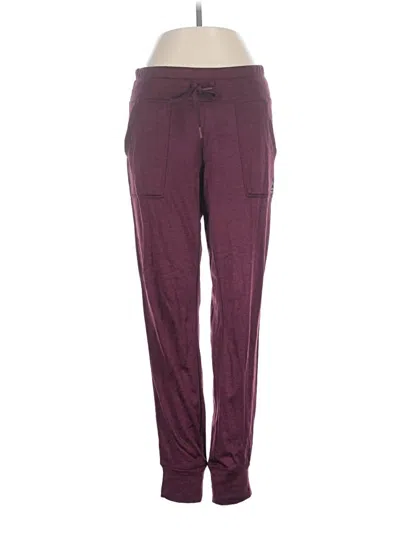 Pre-owned Reebok Casual Pants In Burgundy