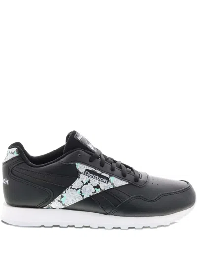 Reebok Cl Harman Run Floral-print Sneakers In Black