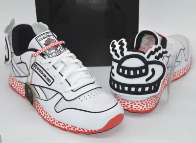 Pre-owned Reebok Cl Leather Lux Keith Haring Techy Red/white/black Pump Rare Aliens