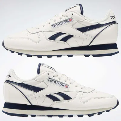 Pre-owned Reebok Classic Leather 1983 Vintage Chalk Vector Navy Alabaster Gx6123 Us8