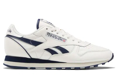 Pre-owned Reebok Classic Leather 1983 Vintage Sneakers In Chalk/vector Navy Blue/alabaster