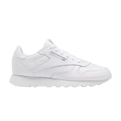 Pre-owned Reebok Classic Leather Big Kid 'triple White' | Kid's Size 6.5