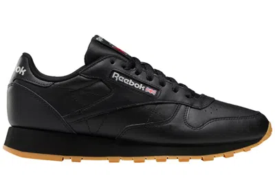 Pre-owned Reebok Classic Leather Black Black Sneakers In Intense Black/gum