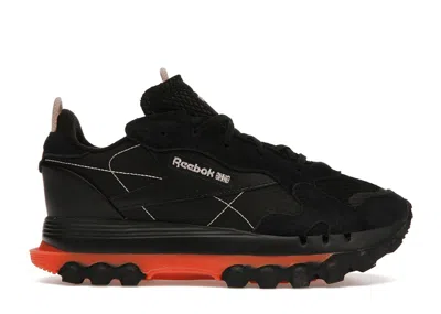 Pre-owned Reebok Classic Leather Cardi B Black (women's) Sneakers In Core Black/fiery Orange/champagne