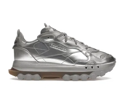 Pre-owned Reebok Classic Leather Cardi B (women's) Sneakers In Silver Metallic/pewter