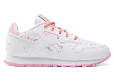 Pre-owned Reebok Classic Leather Dora The Explorer Sneakers In White/playful Pink In Multi
