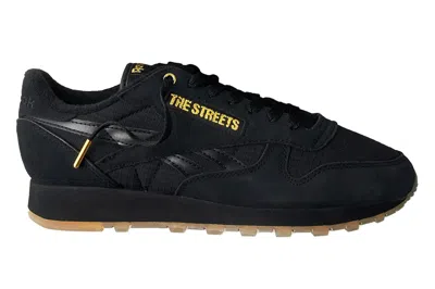 Pre-owned Reebok Classic Leather End. The Streets Black In Black/gold Metallic/white