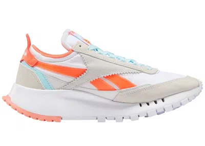 Pre-owned Reebok Classic Leather Legacy (women's) Sneakers In White/orange Flare/digital Glow
