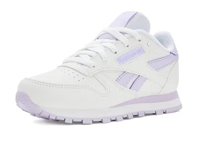 Reebok Classic Leather (little Kid) Girls Shoes White/digital Gleam: 13.5 Little Kid M
