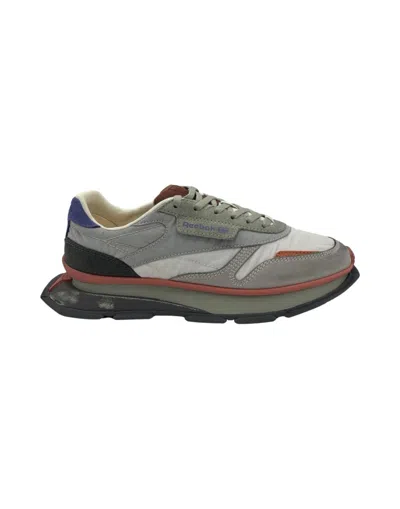 Reebok Classic Leather Ltd Grey/green Sport Nylon Sneakers In Gray