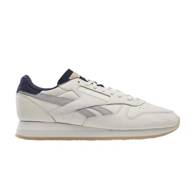 Pre-owned Reebok Classic Leather Premium 'chalk Vector Navy Grey' | Cream | Men's Size 9.5
