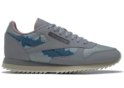 Pre-owned Reebok Classic Leather Ripple Jurassic World Sneakers In Pure Grey 5/flat Grey/brave Blue In Multi