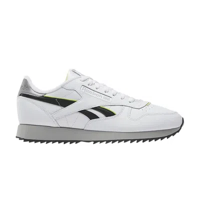 Pre-owned Reebok Classic Leather Ripple 'white Black Lime' | Men's Size 10