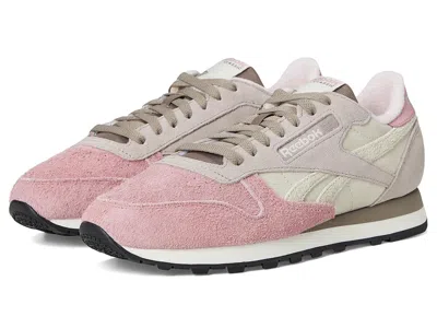 Reebok Classic Leather Shoes Sand/hazy Grey/dusty Rose : In Pink