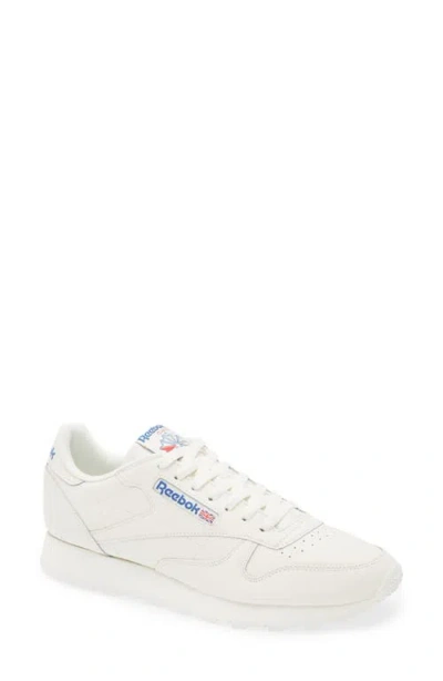 Reebok Classic Leather Sneaker In Chalk/vecblu/vecred