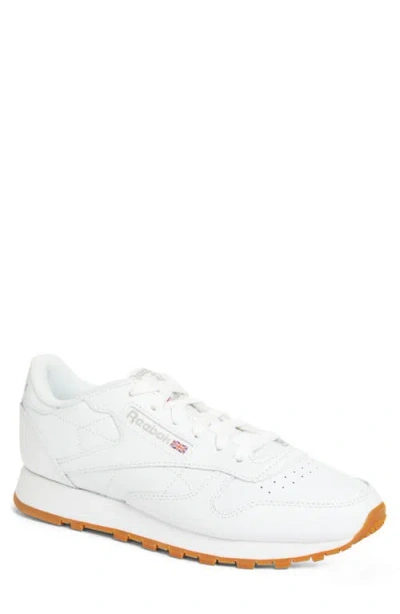 Reebok Classic Leather Sneaker In White/pure Grey 3/rubber Gum