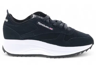 Pre-owned Reebok Classic Leather Sp Extra Black White (women's) Sneakers In Core Black/vector Blue/vector Red