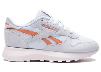 Pre-owned Reebok Classic Leather Sp (women's) Sneakers In Glass Blue/canyon Coral
