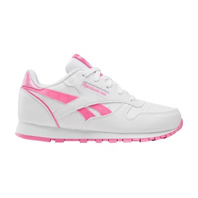 Pre-owned Reebok Classic Leather Step 'n' Flash 2.0 Little Kid 'white True Pink' | Kid's Size 10.5
