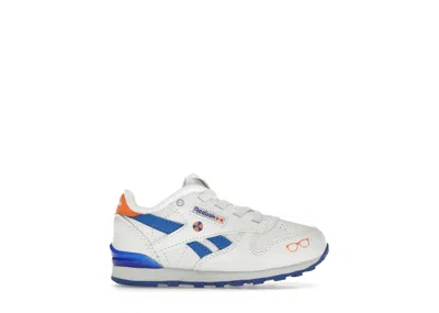 Pre-owned Reebok Classic Leather Step 'n' Flash Blippi Sneakers In White/blue/orange