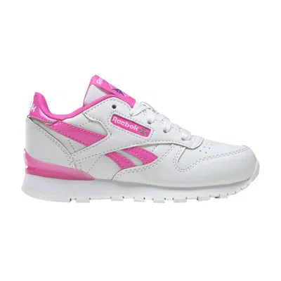 Pre-owned Reebok Classic Leather Step 'n' Flash Little Kid 'white Atomic Pink' | Kid's Size 3
