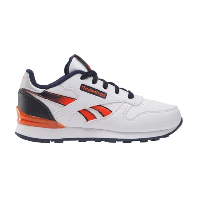 Pre-owned Reebok Classic Leather Step 'n' Flash Little Kid 'white Vector Navy Orange' | Kid's Size 1.5
