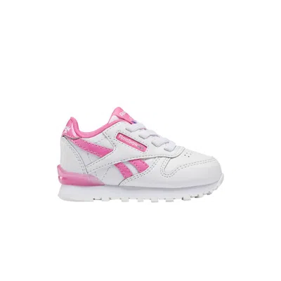 Pre-owned Reebok Classic Leather Step 'n' Flash Toddler 'white Atomic Pink' | Infant Size 4