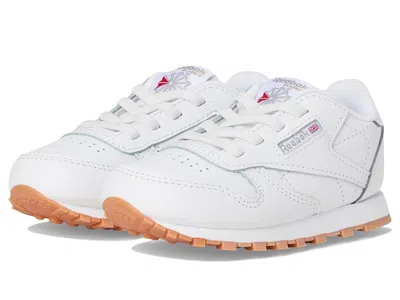 Reebok Classic Leather (toddler) Kid's Shoes White/white/gum : 5 Toddler M