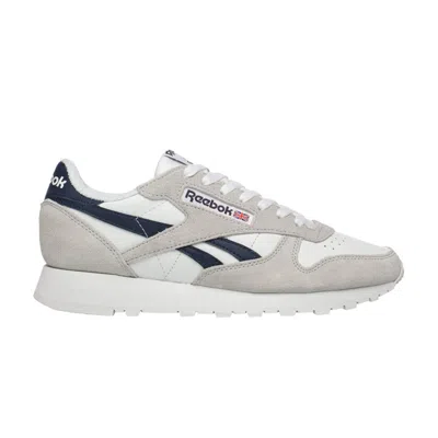 Pre-owned Reebok Classic Leather 'white Vector Navy' | Men's Size 4
