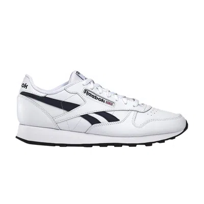 Pre-owned Reebok Classic Leather 'white Vector Navy' | Men's Size 9.5
