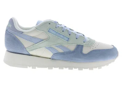 Pre-owned Reebok Classic Leather (women's) Sneakers In Chalk/pale Blue/vintage Blue