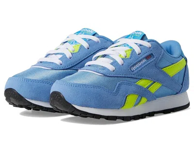 Reebok Classic Nylon (little Kid) Kids Shoes Essential Blue/solar Acid Yellow/blue : 12.5 Little Kid M