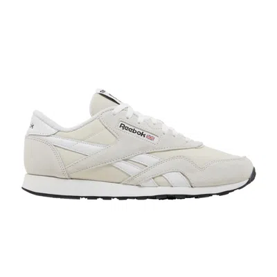 Pre-owned Reebok Classic Nylon 'morning Fog Black' In White