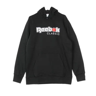 Reebok Classics International Men's Hoodie Red Button Hoodie Black