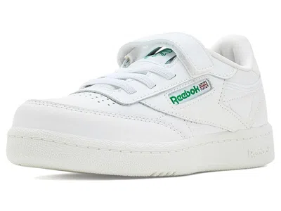 Reebok Club C 1v (little Kid) Kids Shoes White/glen Green/vector Blue: 13 Little Kid M