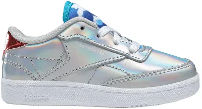 Pre-owned Reebok Club C 85 Dc Wonder Woman Sneakers In Silver Metallic