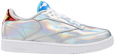 Pre-owned Reebok Club C 85 Dc Wonder Woman Sneakers In Silver Metallic