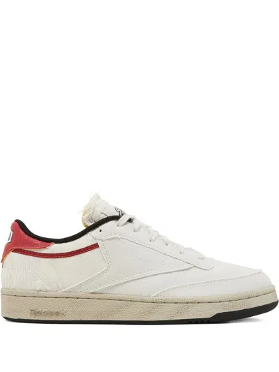 Reebok Club C 85 Frayed-detail Sneakers In Neutral