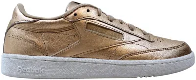 Pre-owned Reebok Club C 85 Melted Metal (women's) Sneakers In Pearl Metallic/peach White