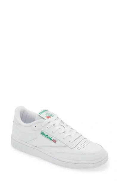 Reebok Club C 85 Vintage Leather Sneakers In White