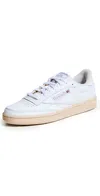Reebok Club C Vintage Leather Sneakers In Ftwr White/chalk/infused Lila