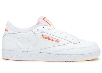 Pre-owned Reebok Club C 85 (women's) Sneakers In White/ceramic Pink/orange Flare