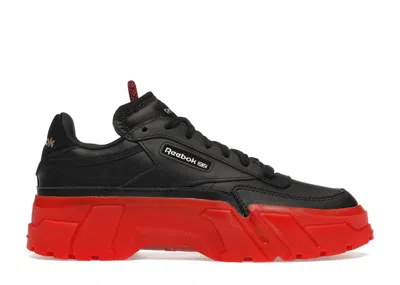 Pre-owned Reebok Club C Cardi B Black Red (women's) Sneakers In Core Black/vector Red/rose Gold