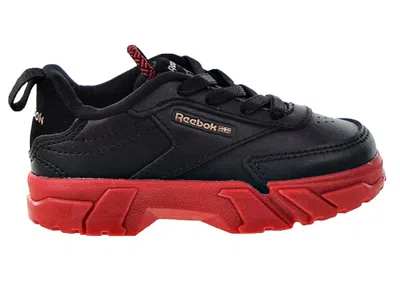 Pre-owned Reebok Club C Cardi B Black Sneakers In Core Black/vector Red