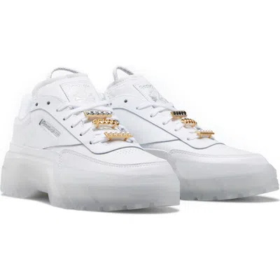 Reebok Club C Cardi Platform Sneaker In White/white/white