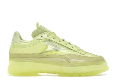 Pre-owned Reebok Club C Cardi (women's) Sneakers In High Vis Green/clear