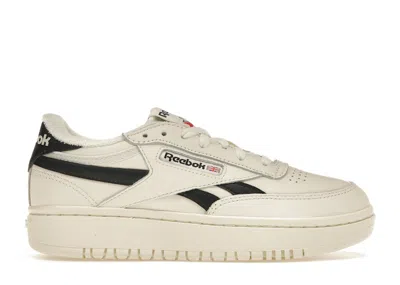 Pre-owned Reebok Club C Double Black (women's) Sneakers In Chalk/core Black