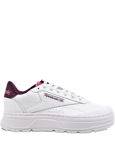 Reebok Club C Double Geo Platform Sneakers In White