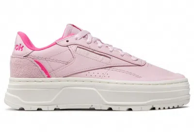 Pre-owned Reebok Club C Double Geo (women's) Sneakers In Frost Berry/chalk/atomic Pink